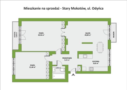 mieszkanie na sprzedaż - Warszawa, Mokotów, Górny Mokotów, Odyńca